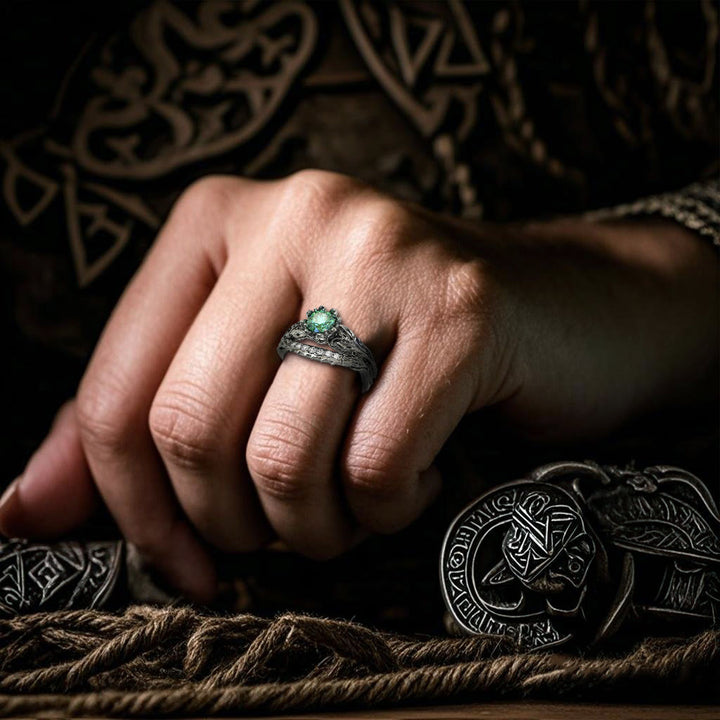 WorldNorse Forest Symphony Emerald Ring