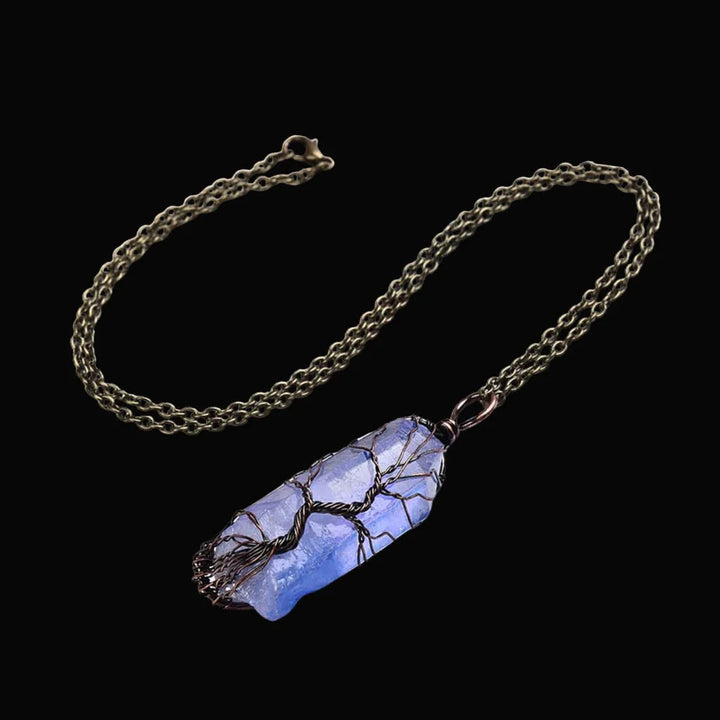 WorldNorse Yggdrasil Entwined Crystal Necklace