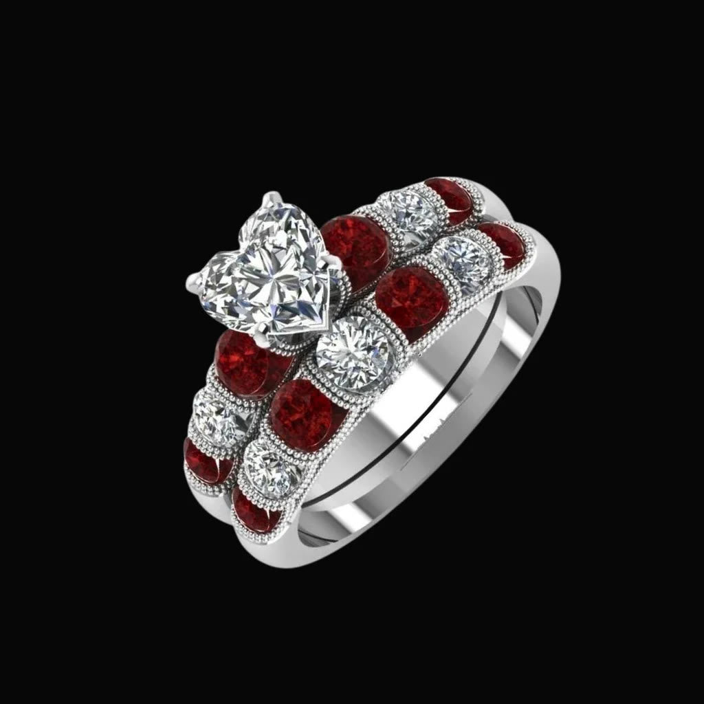 WorldNorse Freyja's Heart Garnet Ring