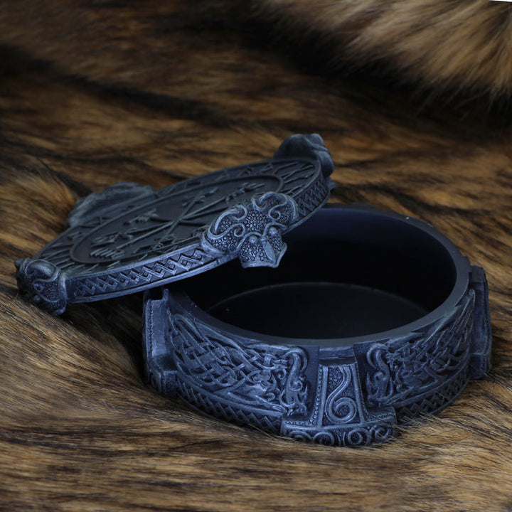WorldNorse Handmade Rune Mjolnir Jewelry Box
