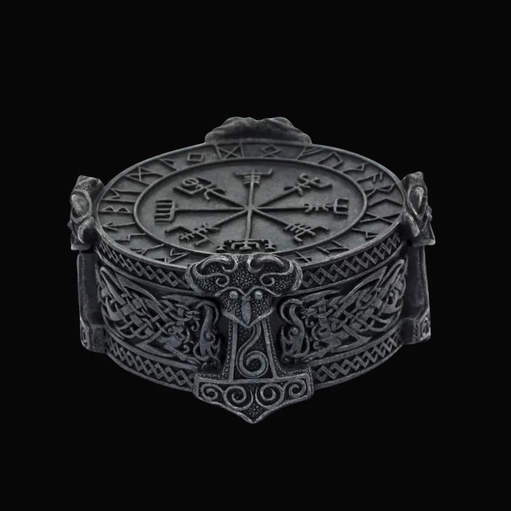 WorldNorse Handmade Rune Mjolnir Jewelry Box