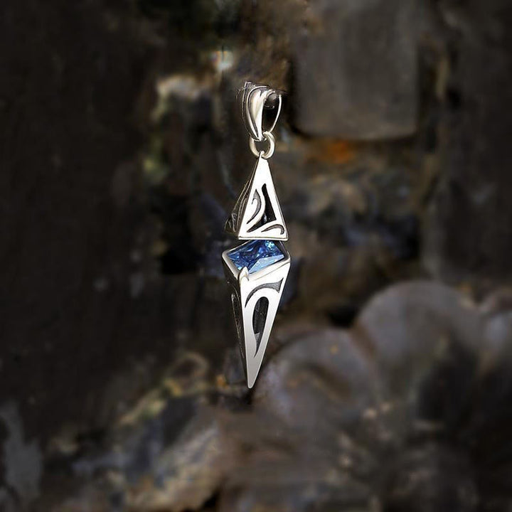 WorldNorse North Star Guidance Sapphire Pendant Necklace