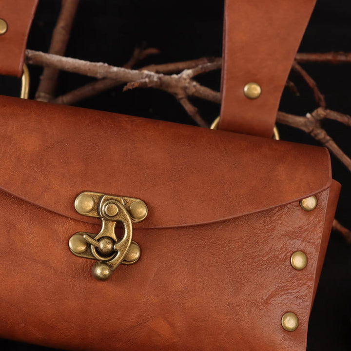 WorldNorse Medieval 4 Cork Bottles Potion Belt Pouch Bag