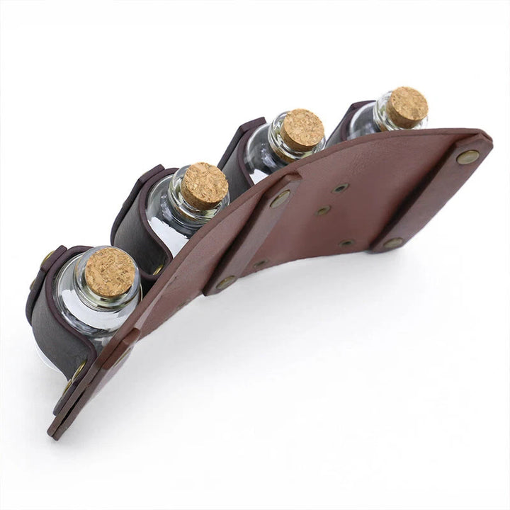 WorldNorse Retro Alchemy Potion Bottles Embossed Waist Belt