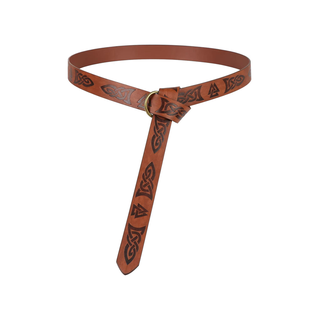 WorldNorse Valknut Printing Warriors Waist Ring Wrap Belt
