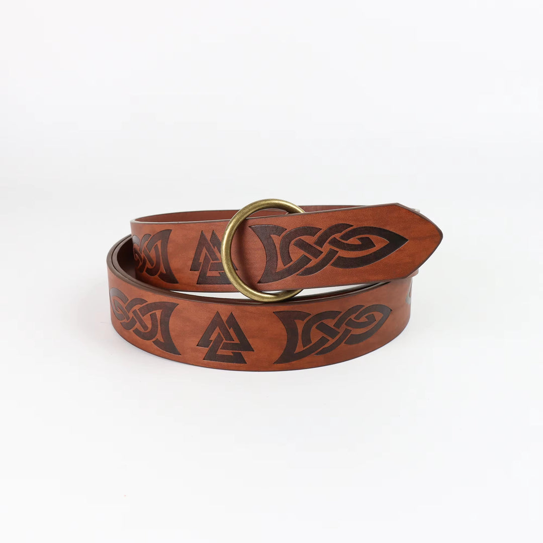 WorldNorse Valknut Printing Warriors Waist Ring Wrap Belt