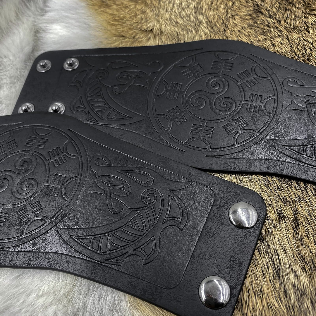 WorldNorse Norse Dragon Mjolnir Vegvisir Cuff Arm Bracers