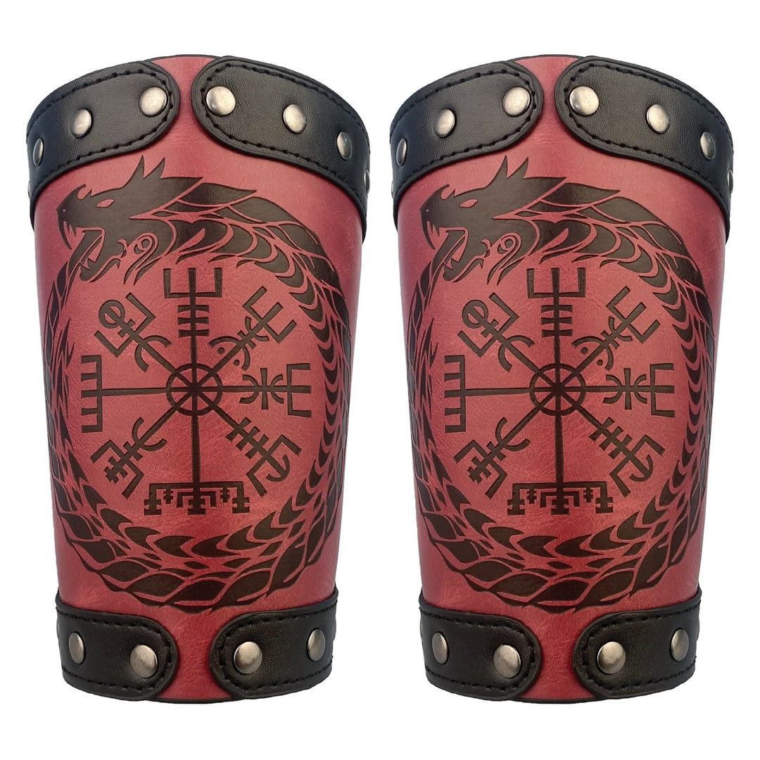 WorldNorse Jormungandr Embossed  Compass Arm Bracers