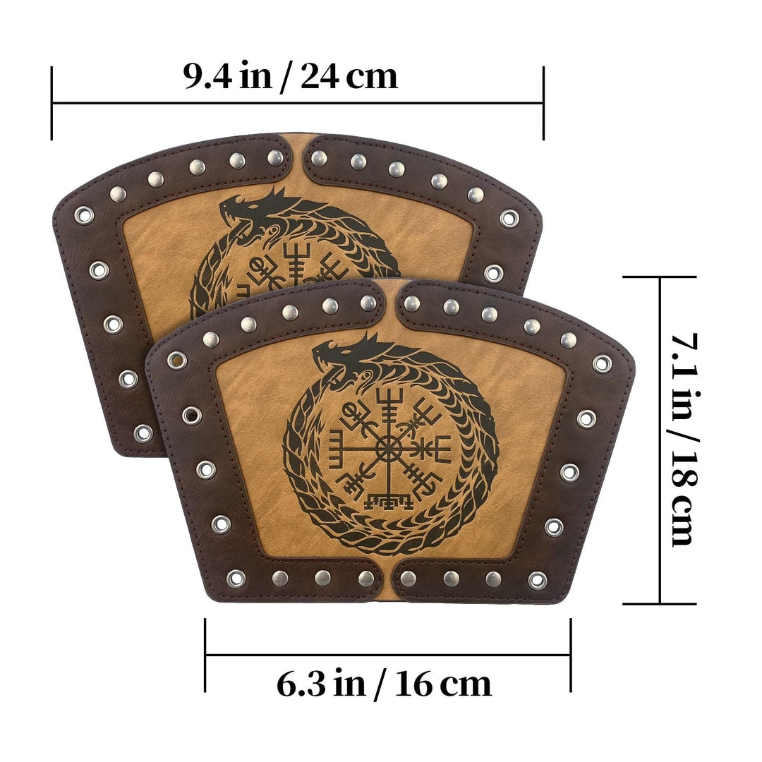 WorldNorse Jormungandr Embossed  Compass Arm Bracers