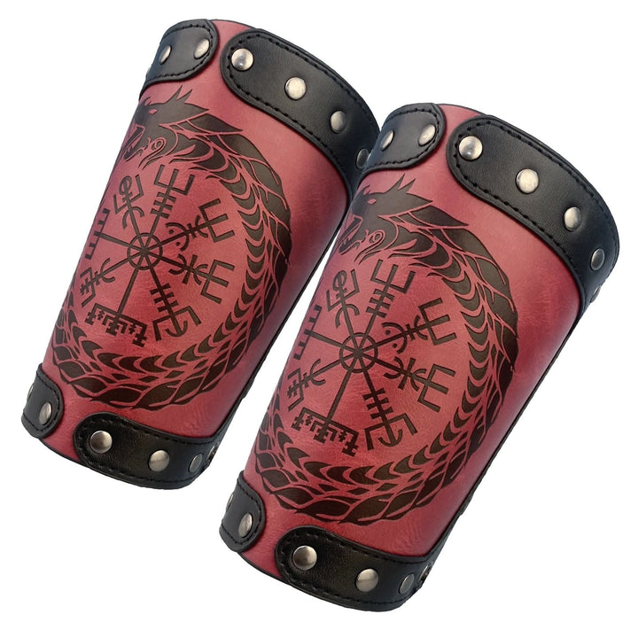 WorldNorse Jormungandr Embossed  Compass Arm Bracers