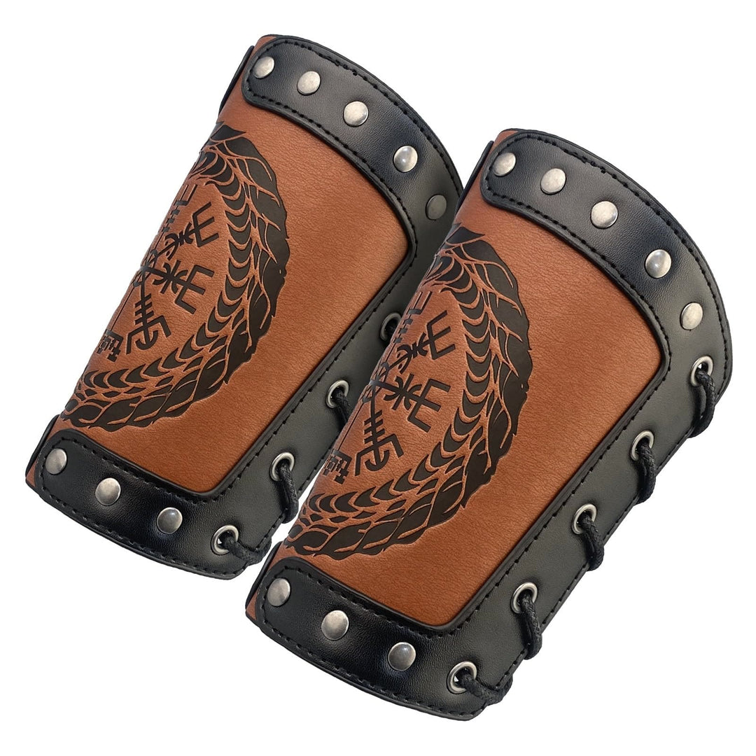 WorldNorse Jormungandr Embossed  Compass Arm Bracers