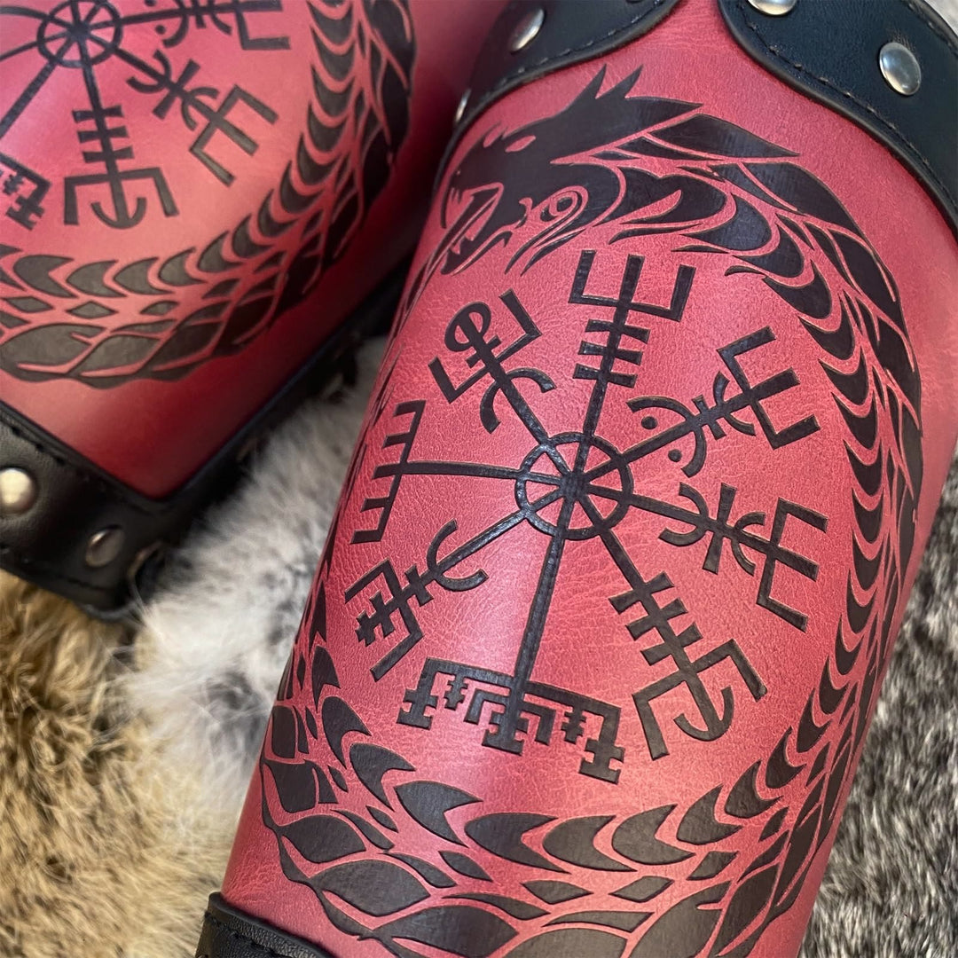 WorldNorse Jormungandr Embossed  Compass Arm Bracers