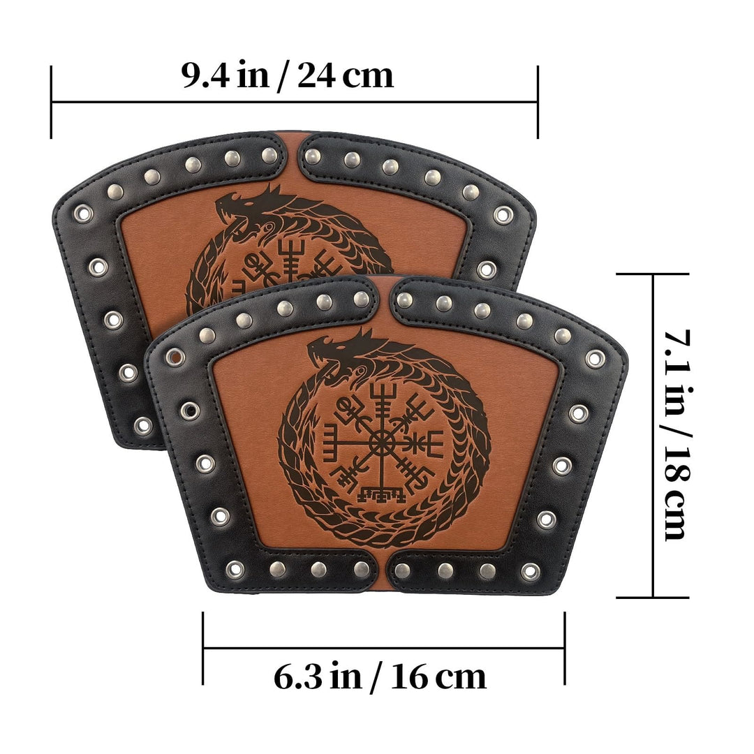 WorldNorse Jormungandr Embossed  Compass Arm Bracers