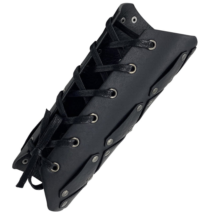 WorldNorse Medieval Punk Rivet Wrist Guard Lace Up Arm Bracers