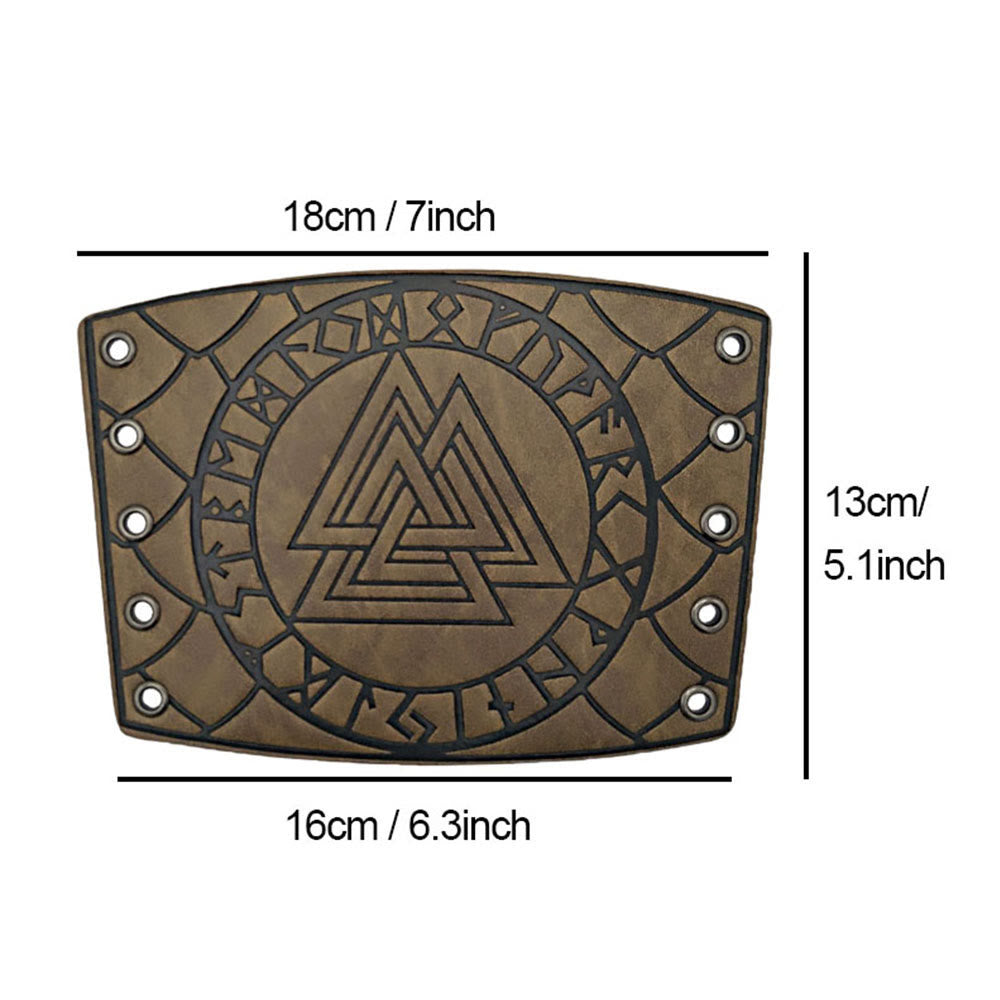 WorldNorse Nordic Amulet Valknut Viking Leather Bracers