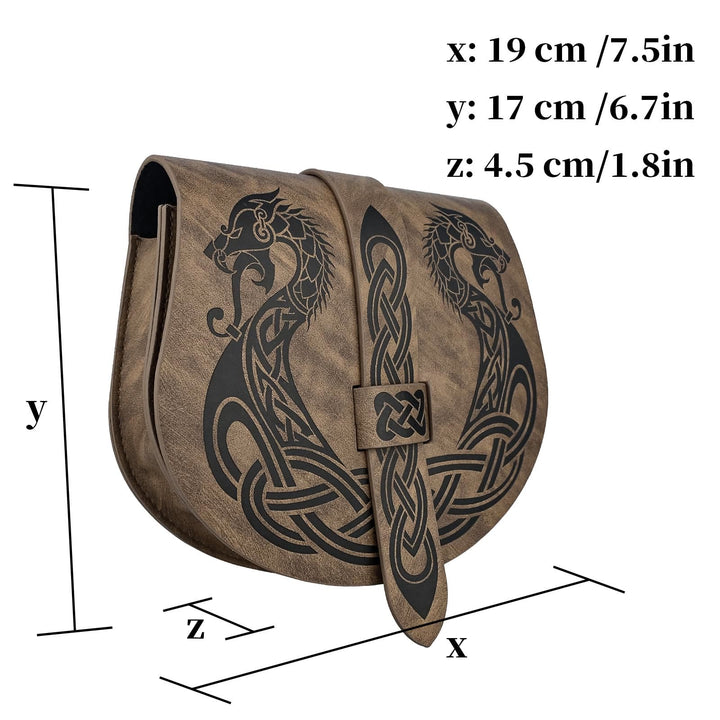 WorldNorse Retro Portable Flap Saddle Side Belt Bag