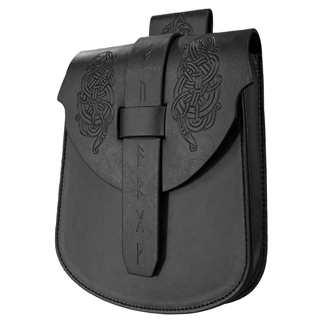 WorldNorse Runes Norse Dragon Belt Pouch Bag
