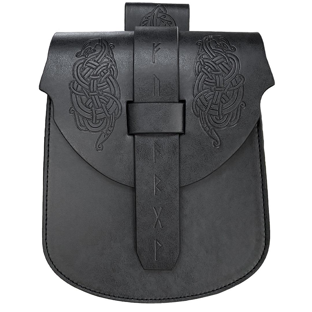 WorldNorse Runes Norse Dragon Belt Pouch Bag