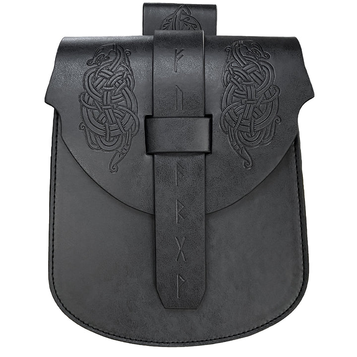 WorldNorse Runes Norse Dragon Belt Pouch Bag