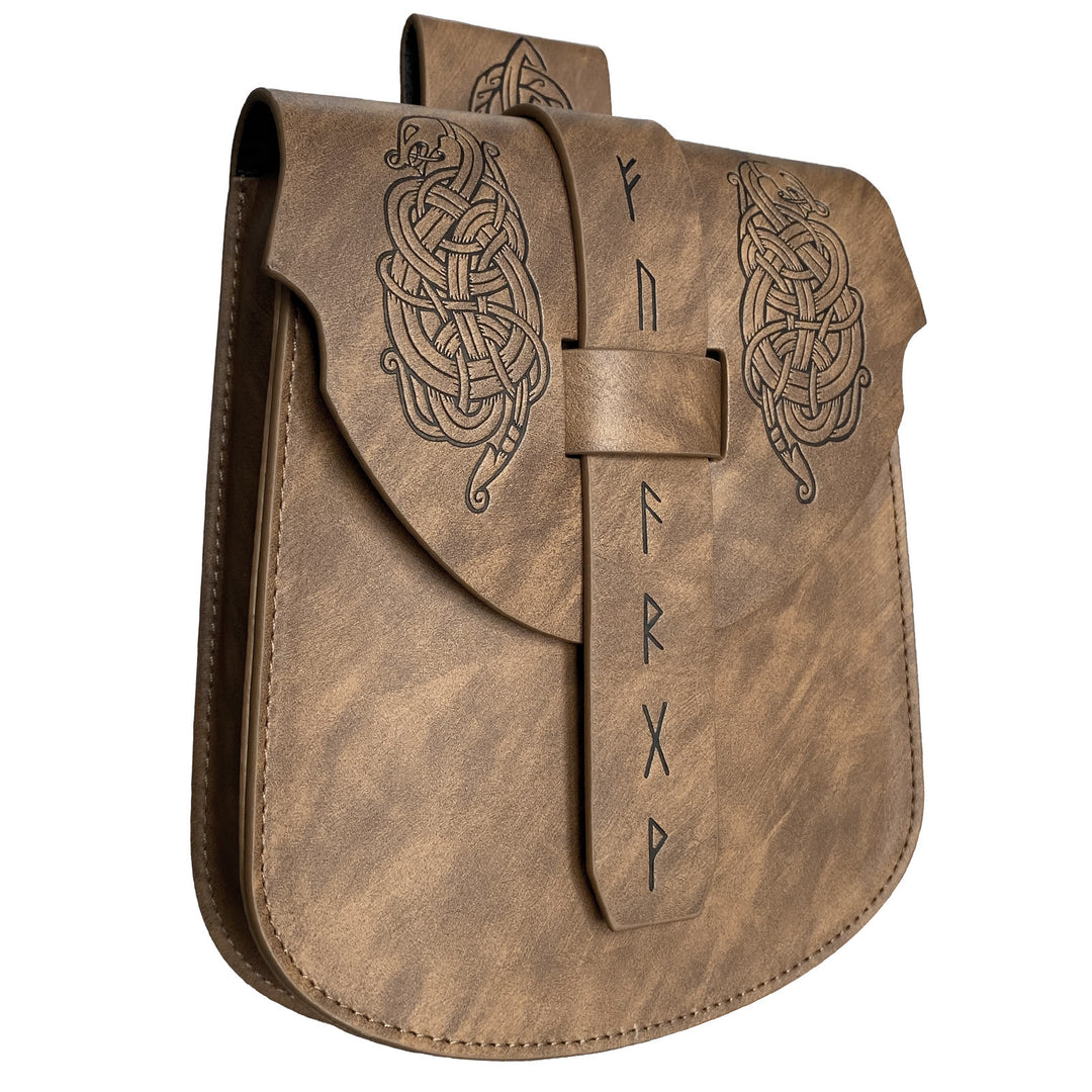 WorldNorse Runes Norse Dragon Belt Pouch Bag