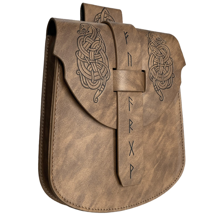 WorldNorse Runes Norse Dragon Belt Pouch Bag