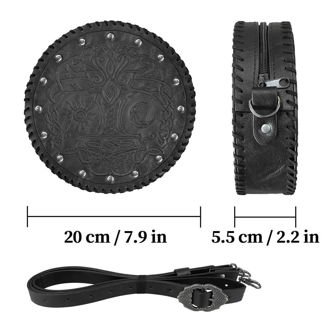 WorldNorse Vikings Yggdrasil Embossed Crossbody Bag