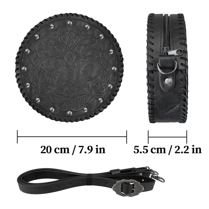 WorldNorse Vikings Yggdrasil Embossed Crossbody Bag