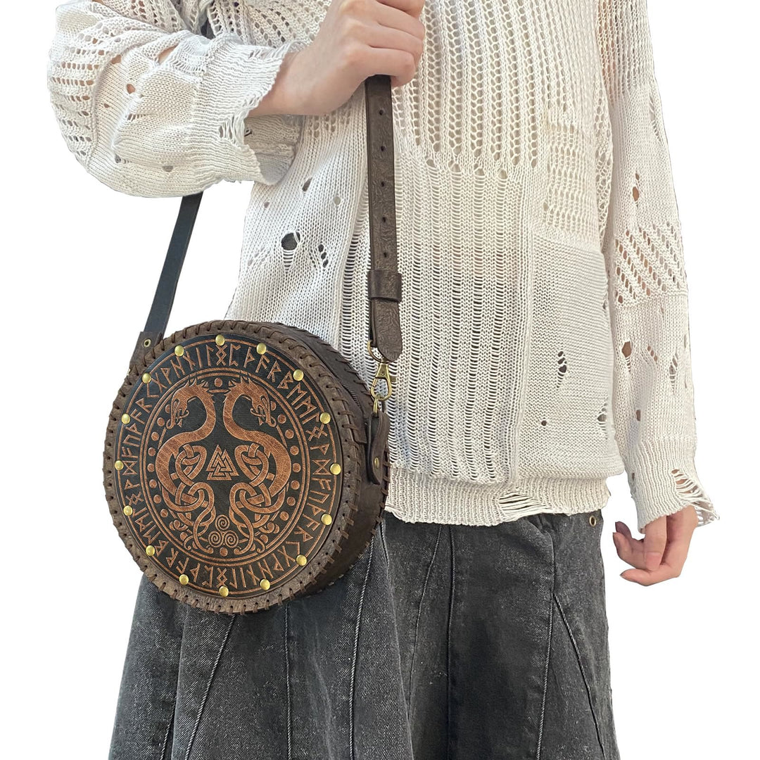 WorldNorse Vikings Yggdrasil Embossed Crossbody Bag