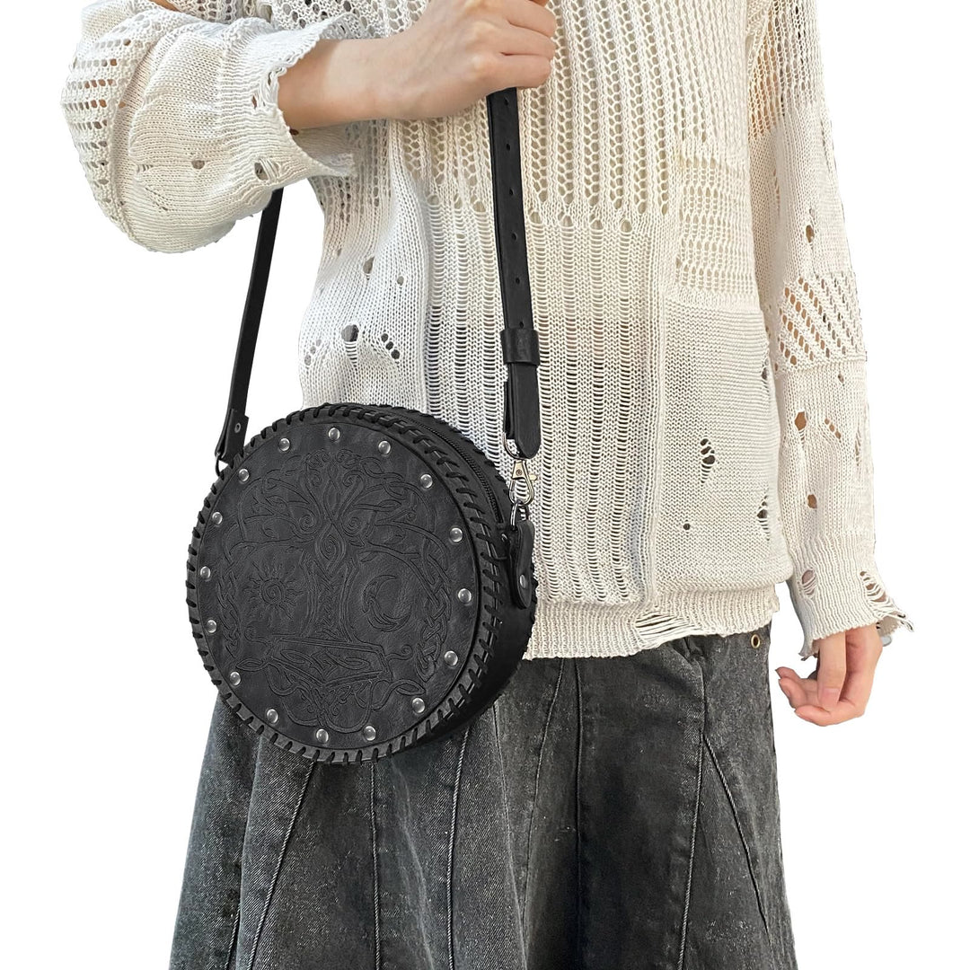 WorldNorse Vikings Yggdrasil Embossed Crossbody Bag