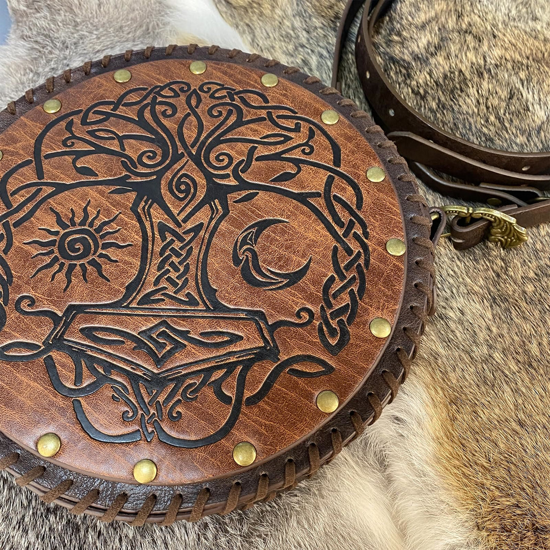 WorldNorse Vikings Yggdrasil Embossed Crossbody Bag