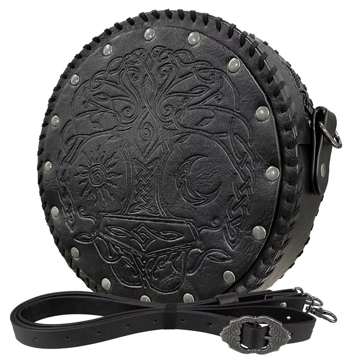 WorldNorse Vikings Yggdrasil Embossed Crossbody Bag