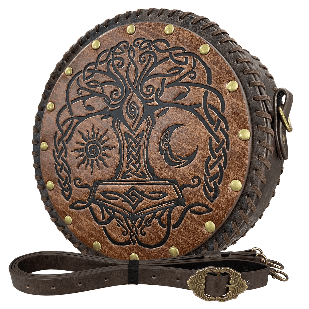 WorldNorse Vikings Yggdrasil Embossed Crossbody Bag