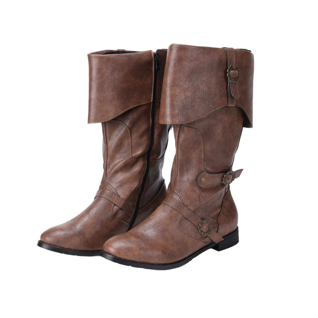 WorldNorse Viking Pirate Warrior Boots - Yellow Brown - US 13 - image 14