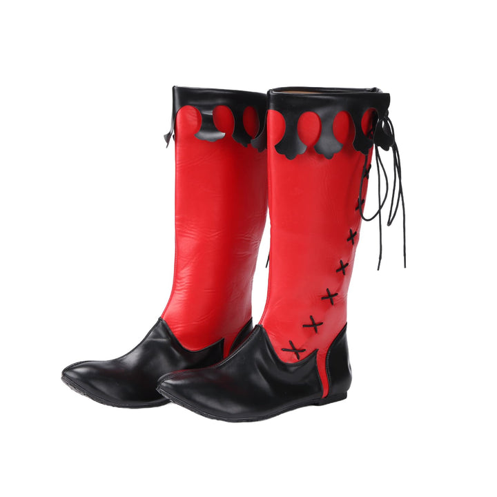 WorldNorse Viking Mid Calf Western Knight Boots - Red - 48 - image 5