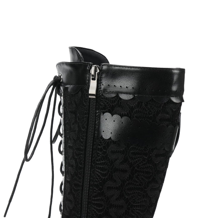 WorldNorse Women Mid Heel Lace Up Boots - image 4