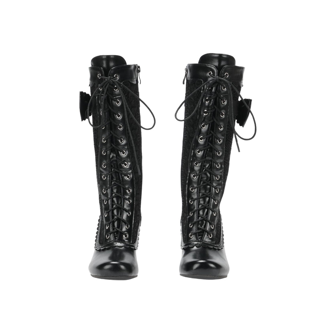 WorldNorse Women Mid Heel Lace Up Boots - image 2