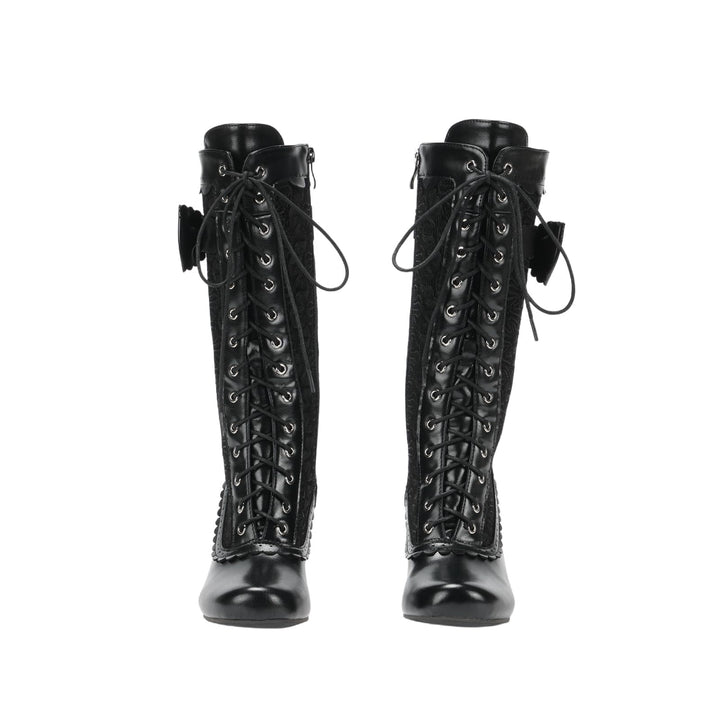 WorldNorse Women Mid Heel Lace Up Boots - image 2