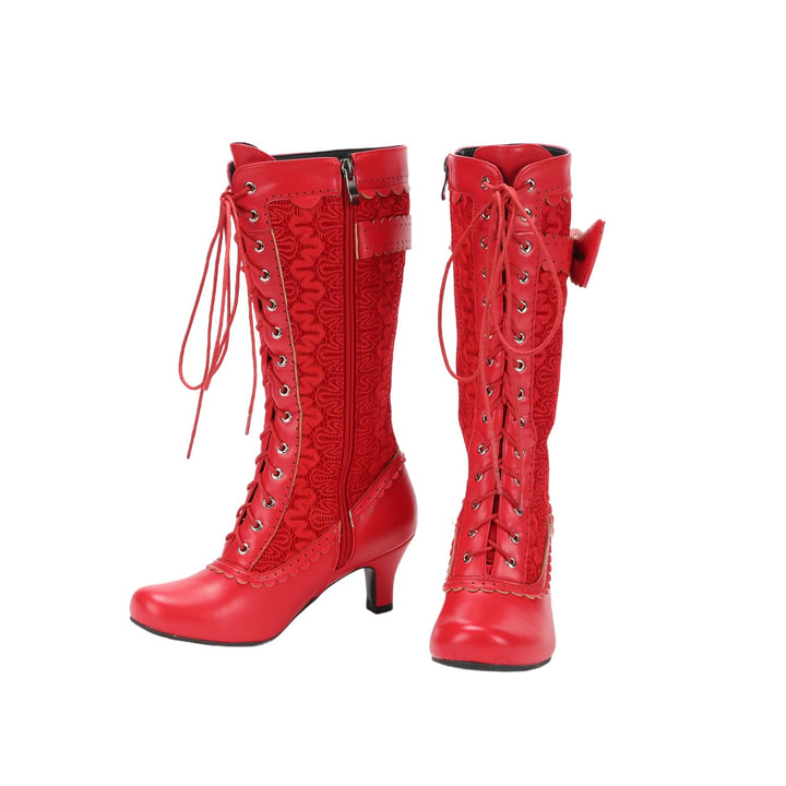 WorldNorse Women Mid Heel Lace Up Boots - image 6