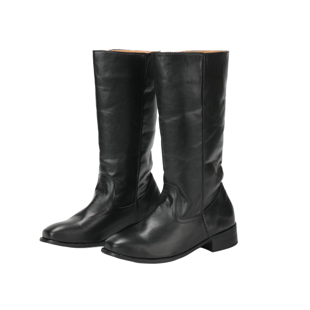 WorldNorse Women Mid Calf 60s Retro Cowboy Boots  - Black - 43 - image 6