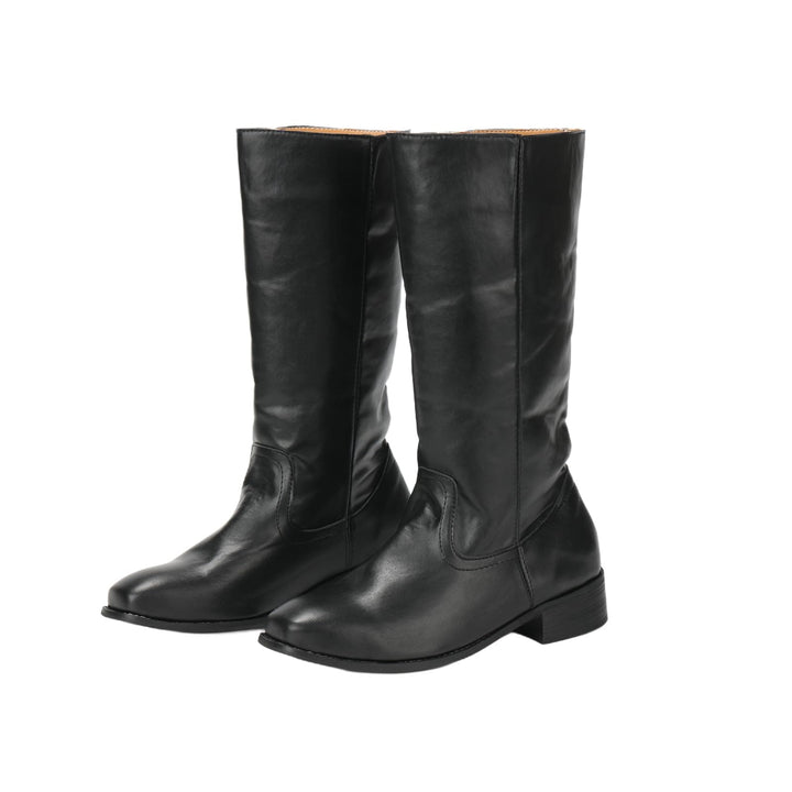 WorldNorse Women Mid Calf 60s Retro Cowboy Boots  - Black - 43 - image 6