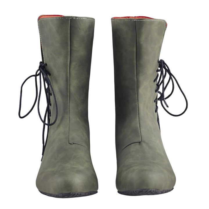 WorldNorse Men's Pointed Toe Lace Up Leather Boots - image 11