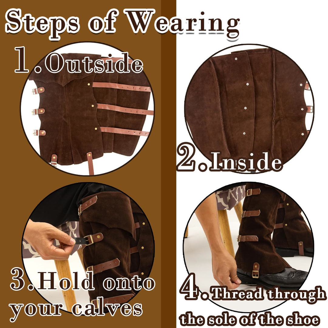 WorldNorse Viking Armor Leg Gaiters Boots Cover - image 16