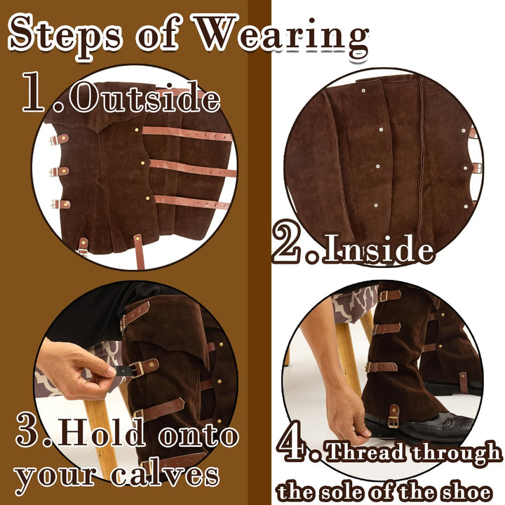 WorldNorse Viking Armor Leg Gaiters Boots Cover - image 16