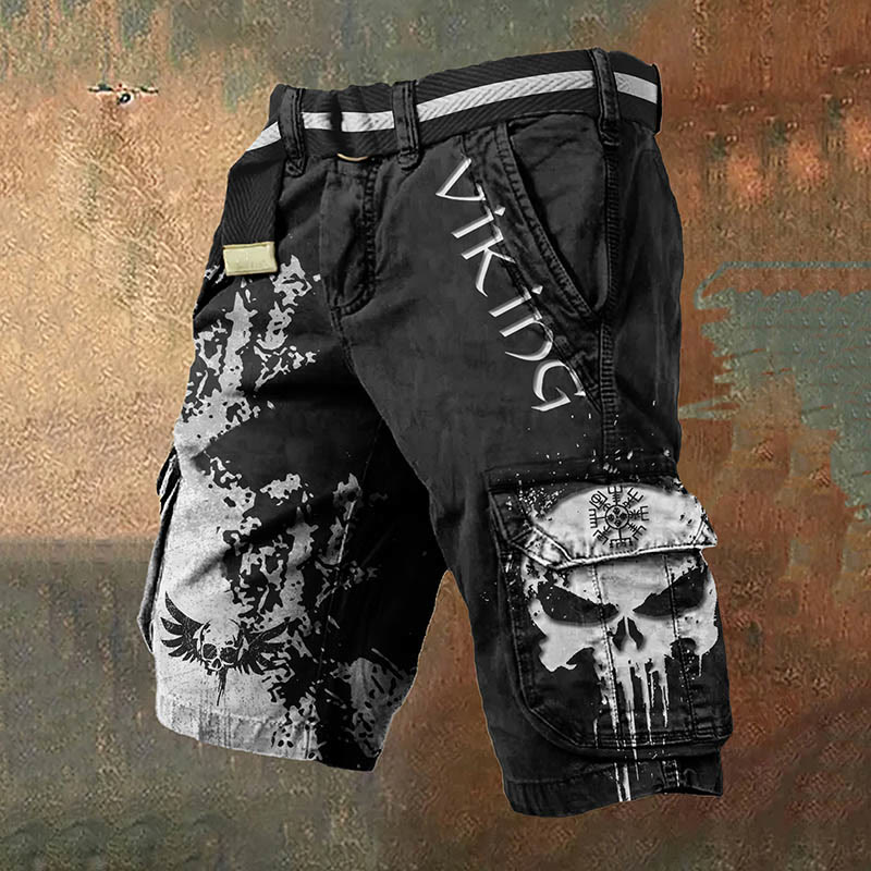 WorldNorse Skullborn Berserker Phantom Cargo Shorts - US/UK/AU50,EU60 (5XL) - image 1