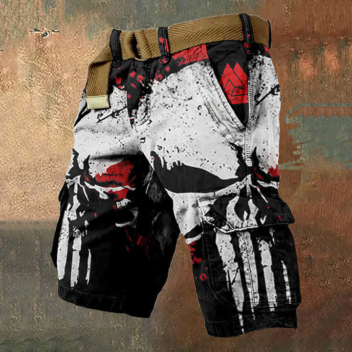 WorldNorse Black And White Gradient Valknut Cargo Shorts - US/UK/AU50,EU60 (5XL) - image 1