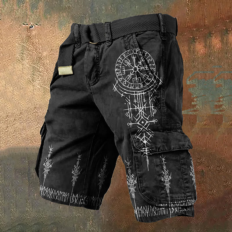 WorldNorse Vegvisir Mystic Rune Cargo Shorts - US/UK/AU50,EU60 (5XL) - image 1