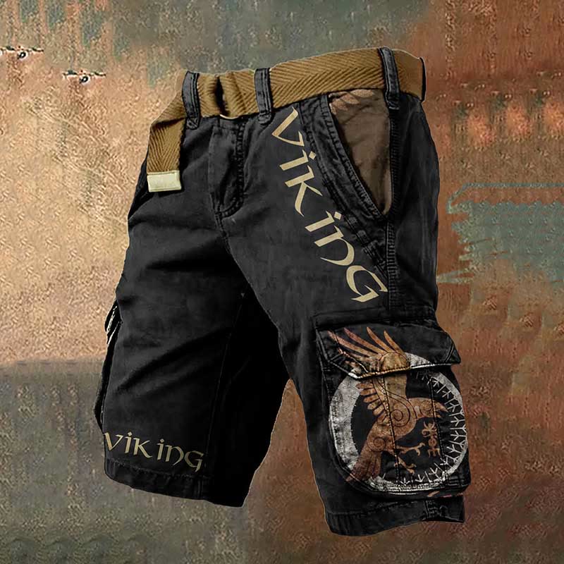 WorldNorse Men's Viking Raven Cargo Shorts - US/UK/AU50,EU60 (5XL) - image 1