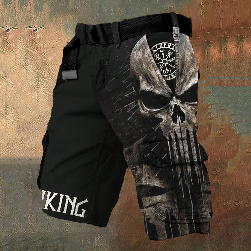 WorldNorse Rune Skull Shadow Cargo Shorts - US/UK/AU50,EU60 (5XL) - image 1