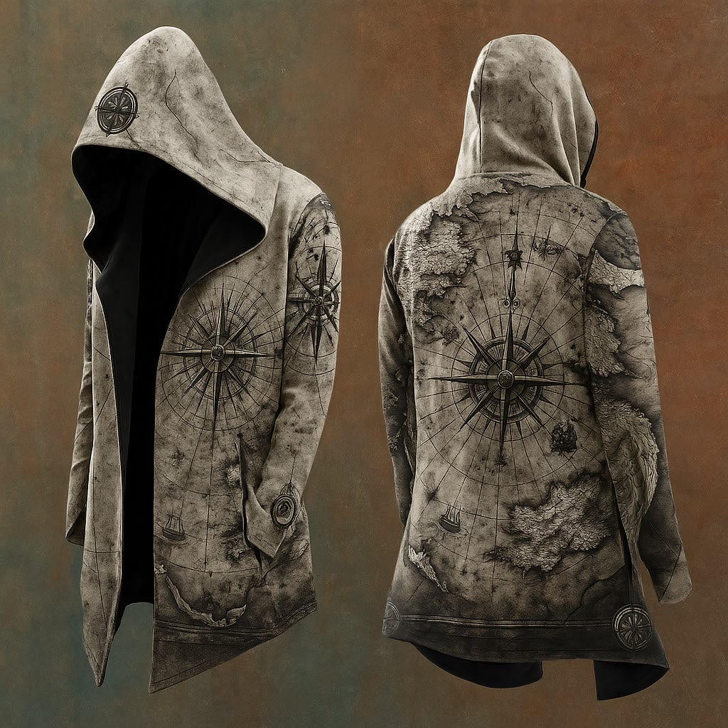 WorldNorse Viking Mythology Compass Totem Hooded Jacket - US/UK/AU48,EU58 (4XL) - image 1