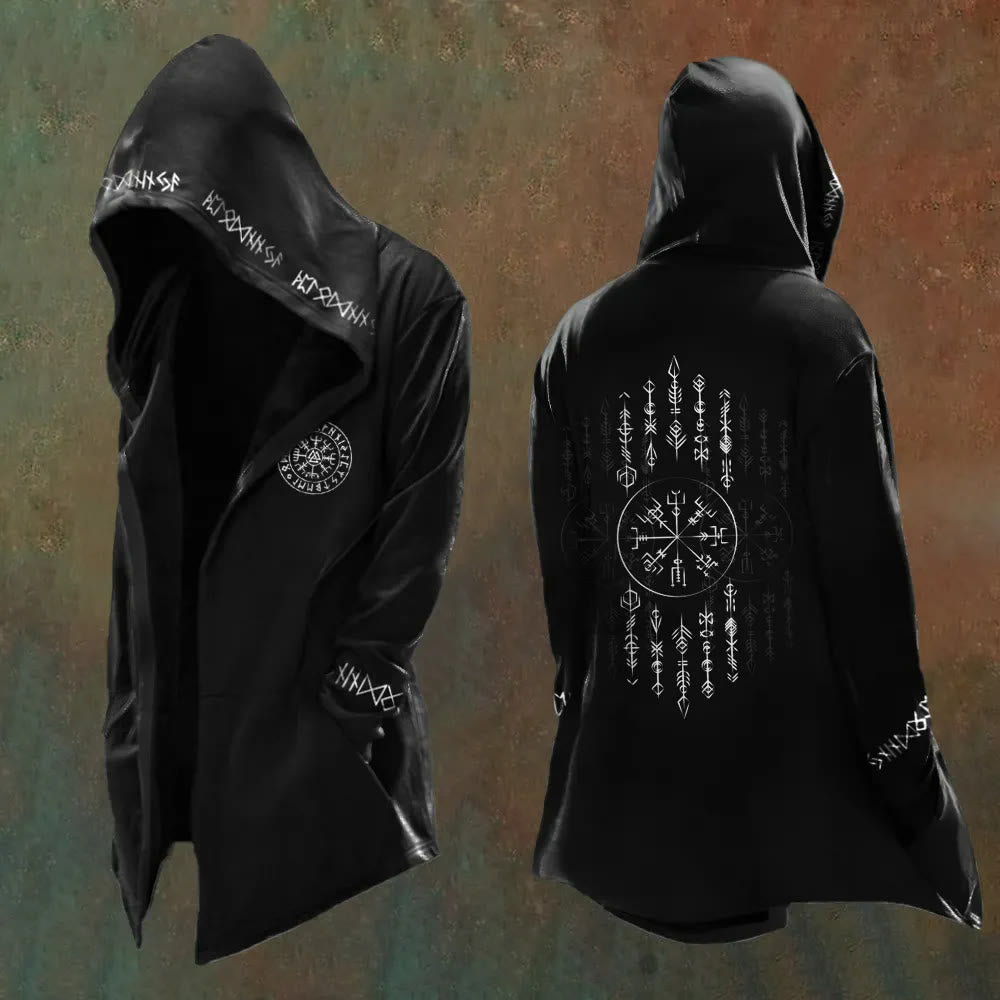 WorldNorse Men's Viking Vegvisir Rune Hooded Jacket - US/UK/AU48,EU58 (4XL) - image 1